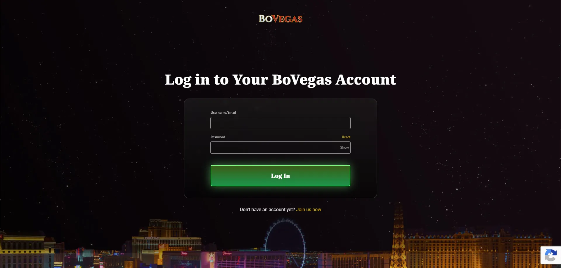 Bovegas casino account login and registration overview — 2026