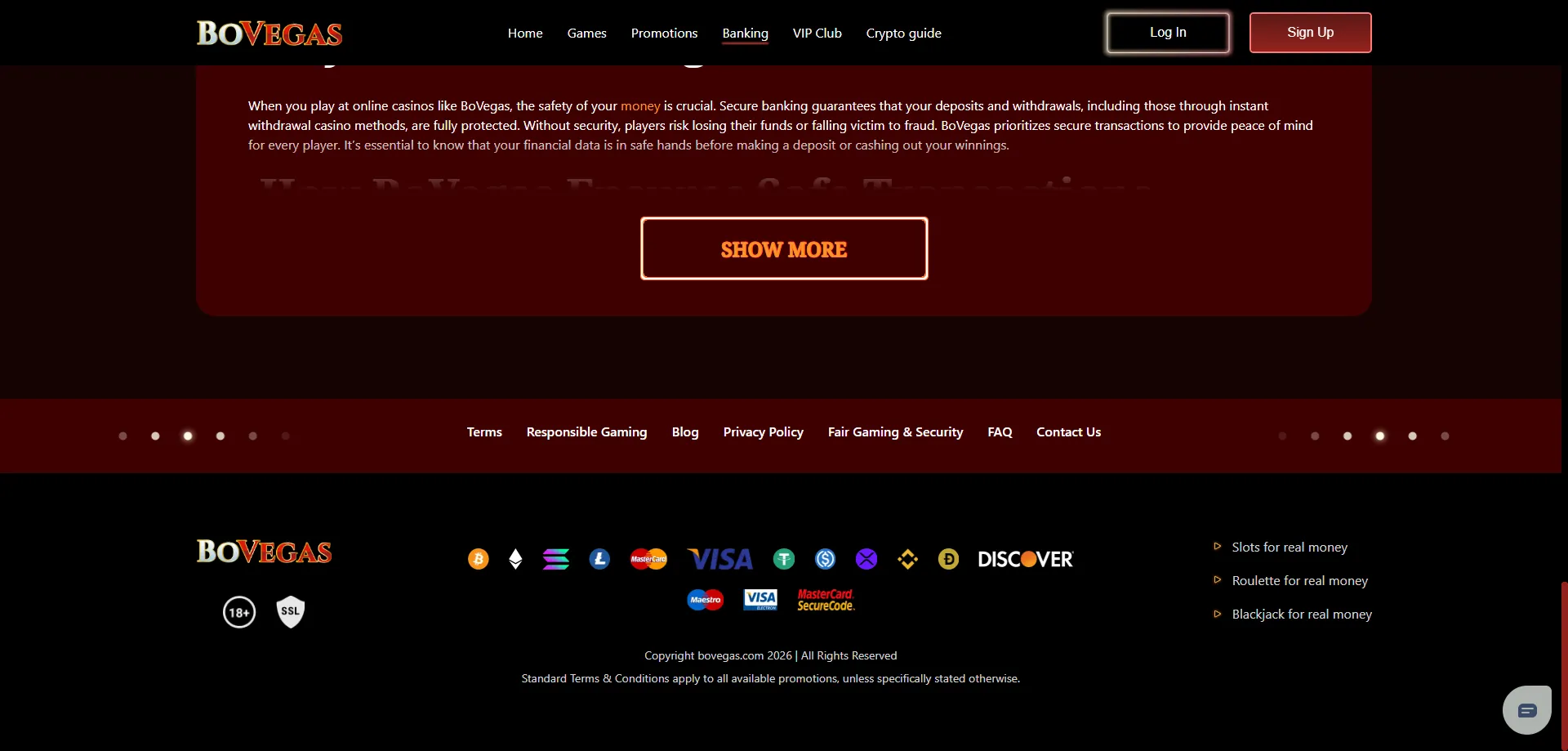Bovegas Casino mobile app and browser play on iOS Android